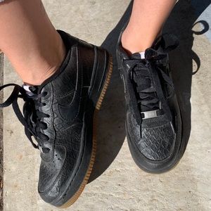 Nike Black Snake Patterned AirForce 1.